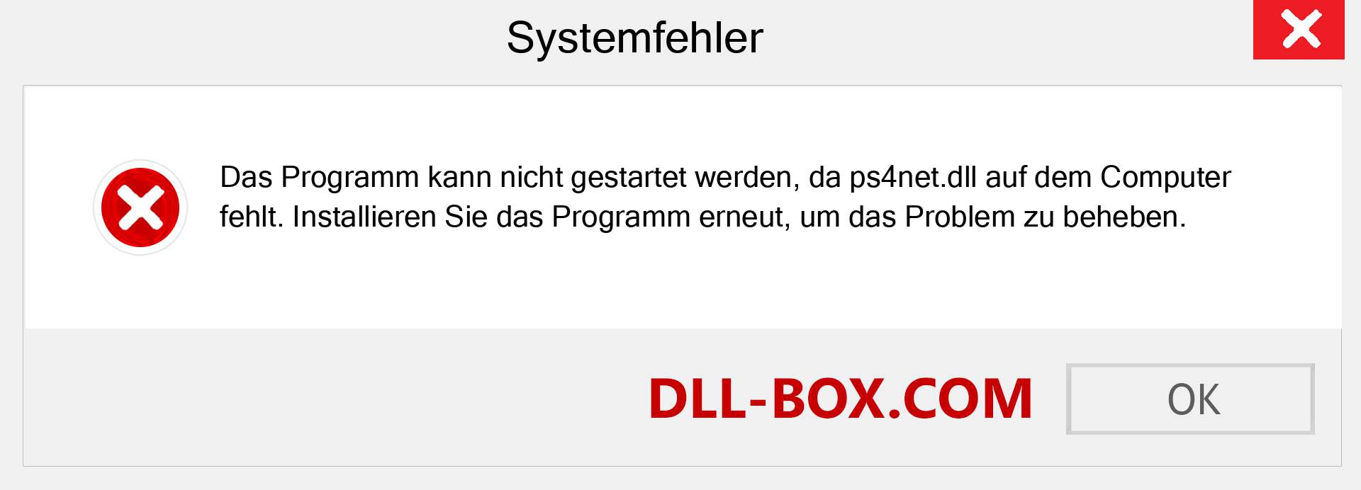 ps4net.dll-Datei fehlt?. Download für Windows 7, 8, 10 - Fix ps4net dll Missing Error unter Windows, Fotos, Bildern