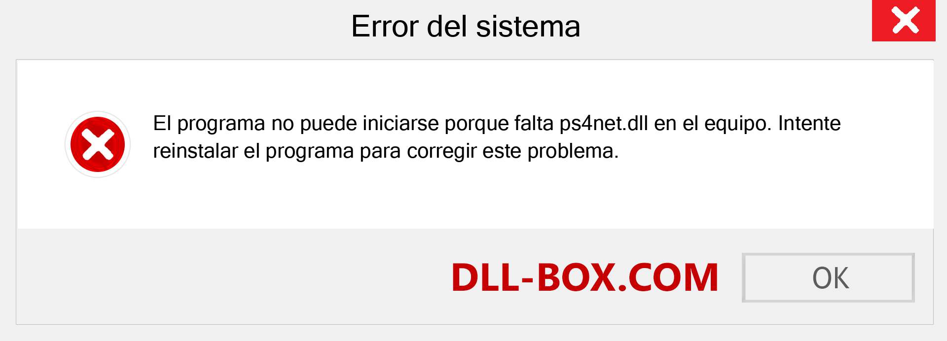 ¿Falta el archivo ps4net.dll ?. Descargar para Windows 7, 8, 10 - Corregir ps4net dll Missing Error en Windows, fotos, imágenes