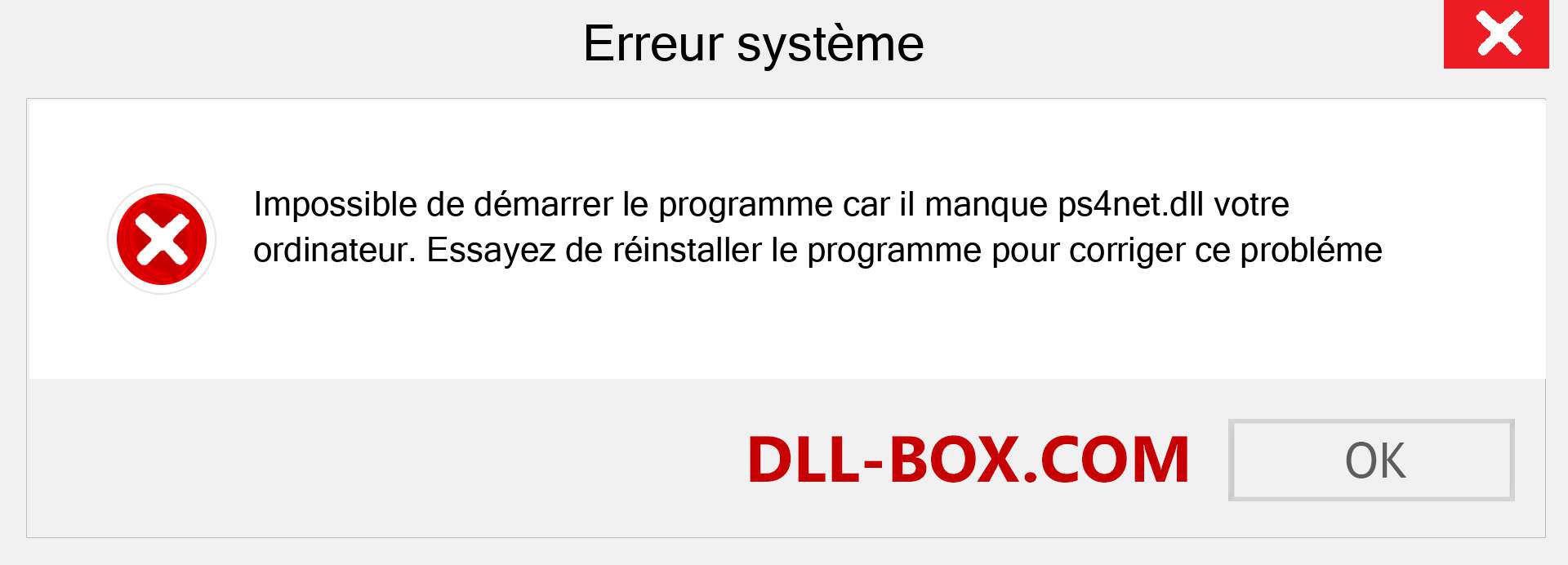 Le fichier ps4net.dll est manquant ?. Télécharger pour Windows 7, 8, 10 - Correction de l'erreur manquante ps4net dll sur Windows, photos, images